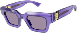 Bottega Veneta Ochelari de soare Violet cu Cadru & Roz Lentilă