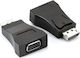 Powertech 60hz Black Converter DisplayPort male to VGA female 1pcs