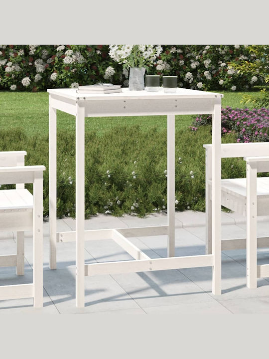 Outdoor Bar Free Standing Wood Table White 82.5...