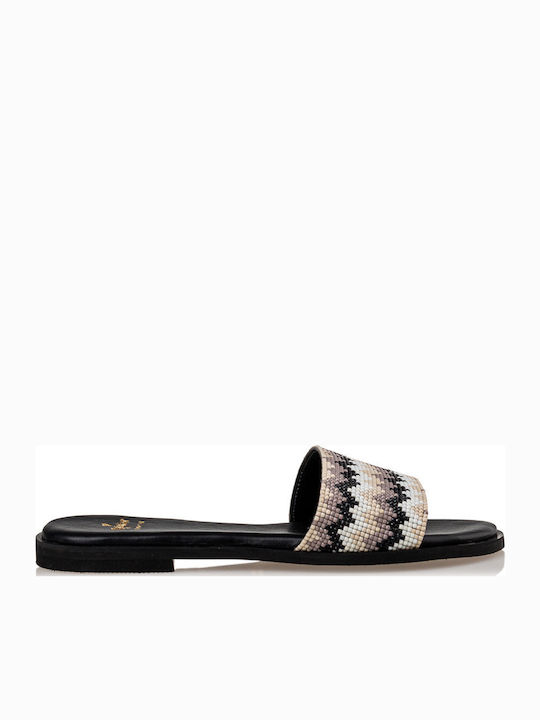 Women's Flat Sandals in Black Color