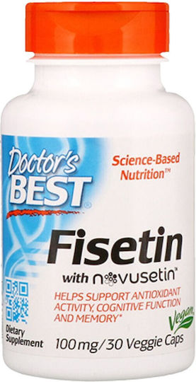 Doctor's Best Fisetin 100mg Добавка за Памет и Концентрация 30 Растителни Капсули
