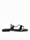 Women's Flat Sandals in Black Color