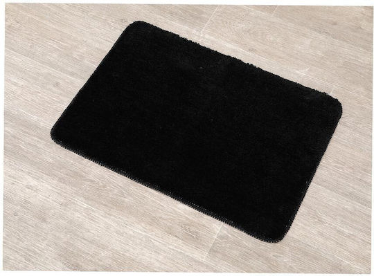 Αντιολισθητικό Πατάκι Μπάνιου Microfiber AT000100496 Μαύρο 50x70εκ.