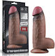 Lovetoy Nature Cock Dual Layered XXL Ρεαλιστικό Dildo με Όρχεις και Βεντούζα Flesh 24cm