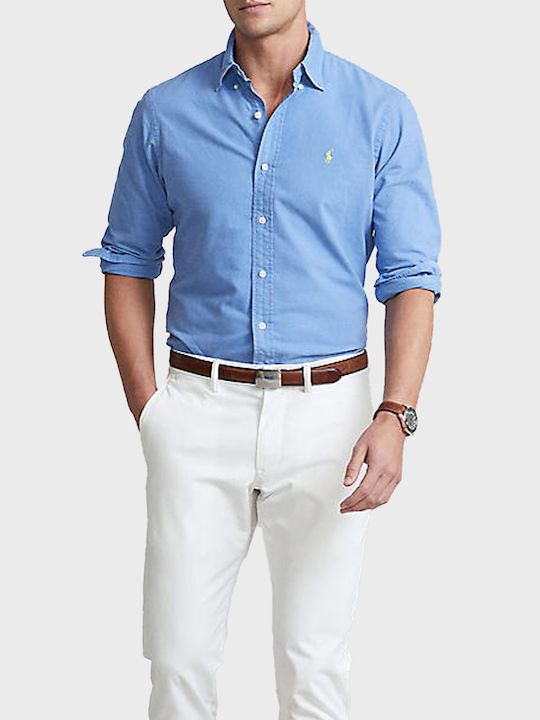 Ralph Lauren Men's Shirt with Long Sleeves Light Blue