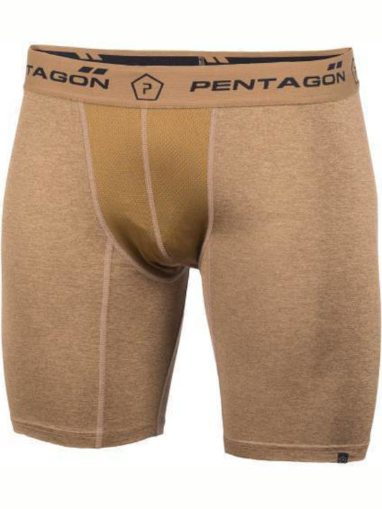 Pentagon Apollo Tac-Fresh Herren Thermo Shorts Braun