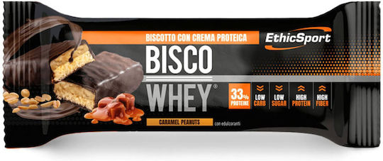 EthicSport Bisco Whey Μπάρα με 33% Πρωτεΐνη & Γεύση Peanut Caramel 40gr