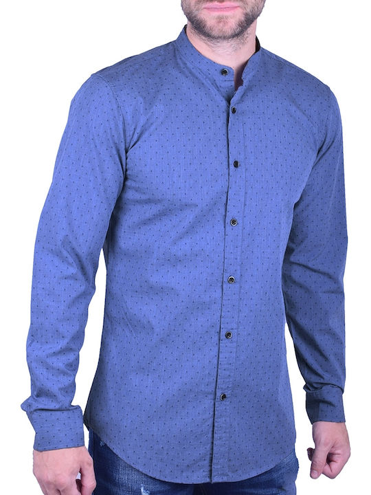 Bread and Buttons Shirt Blue