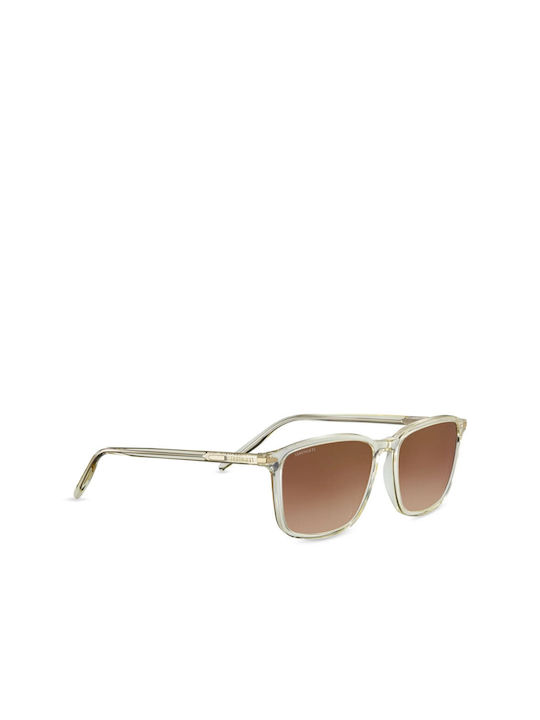 Serengeti Lenwood Sunglasses with Transparent Plastic Frame and Brown Gradient Polarized Lens SS485001