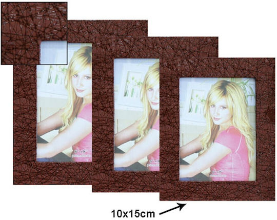 Marhome Kunststoff Fotorahmen mit Braune Rahmen