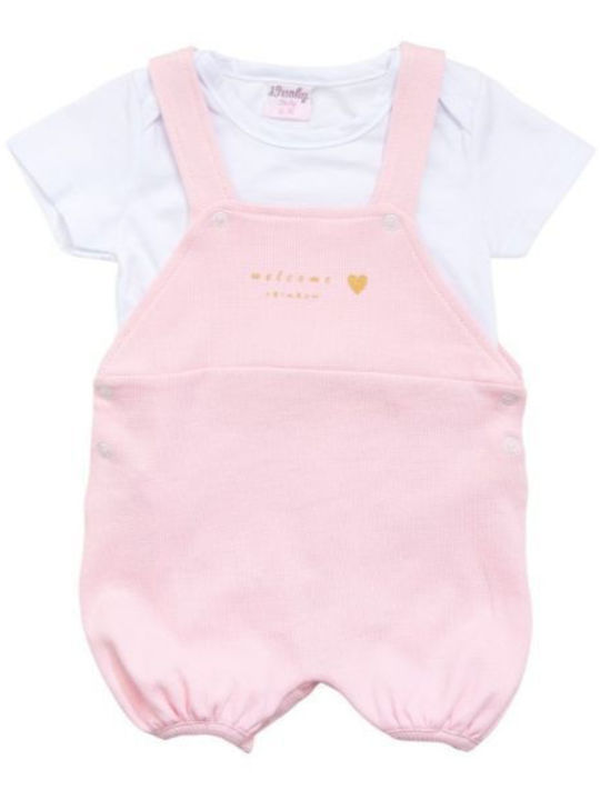 Funky Set Baby Strampler Kurzärmelig mit Shorts Rosa