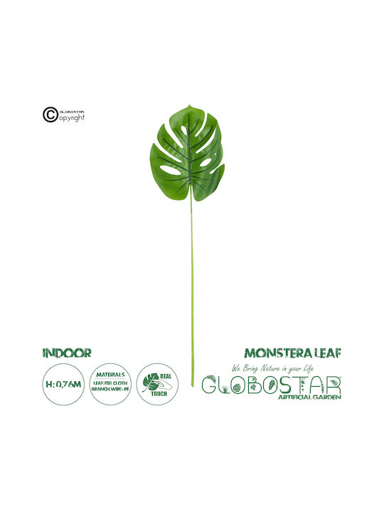 Künstlicher dekorativer Zweig Monstera Grün 76cm GloboStar