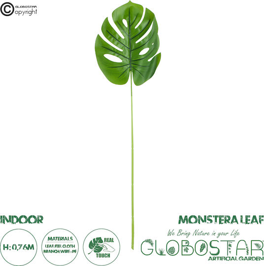 Künstlicher dekorativer Zweig Monstera Grün 76cm GloboStar