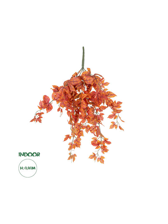 GloboStar Plantă Artificială Agățătoare Arțar Artificial Garden Orange 80cm 1buc