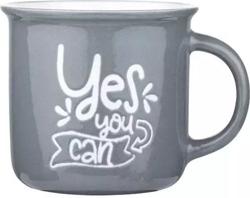 Nava Yes You Can Mug from Porcelain Gray 380ml