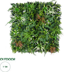 GloboStar Artificial Foliage Panel 1x1m Garden GloboStar Artificial Foliage Panel 1x1m Garden