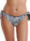 Bikinihosen Slip mit Schnürung Tierdruck