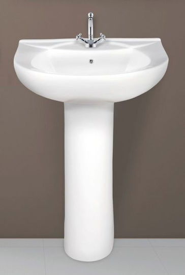 Gloria Premium Wall Mounted Wall-mounted Sink Porcelain 52x42cm White