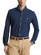 Ralph Lauren Men's Shirt Long Sleeve Cotton Navy Blue