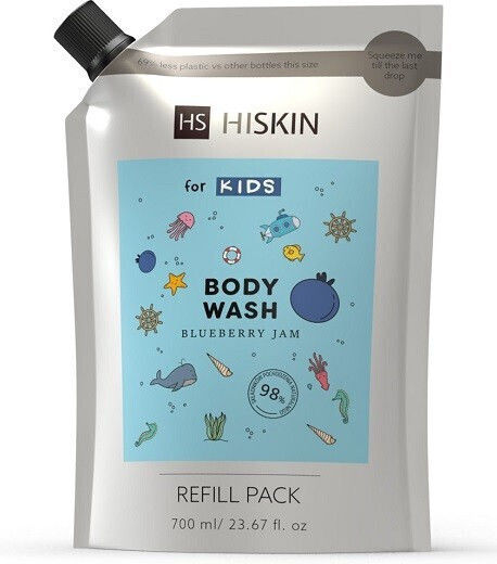 HiSkin Παιδικό Αφρόλουτρο Blueberry Jam με Aloe Vera σε Μορφή Gel 700ml