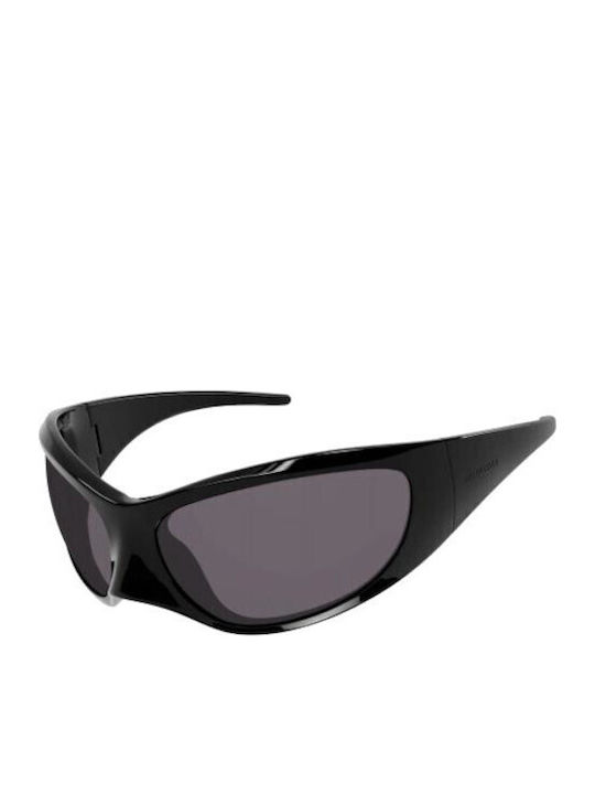 Balenciaga Unisex Sonnenbrille mit Schwarz Kunststoff Gestell und Schwarz Linse