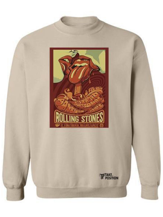 Takeposition Sweatshirt Rolling Stones Beige 332-7590-09