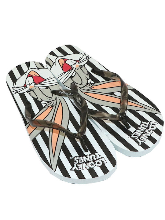 Warner Bros Kids' Flip Flops Black Looney Tunes Bugs Bunny