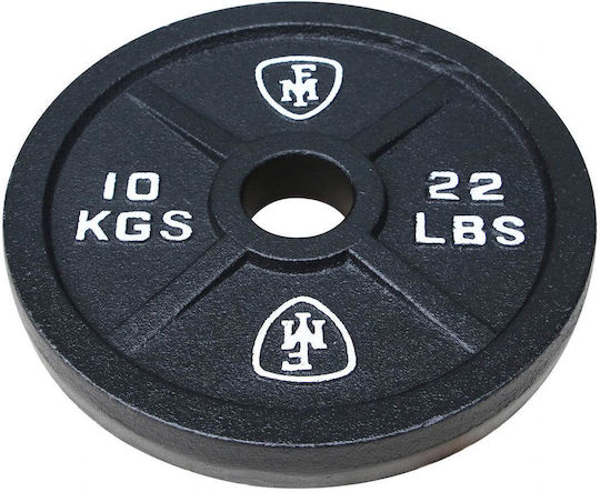 MegaFitness Δίσκος Ολυμπιακού Τύπου Μεταλλικός 1 x 10kg Φ50mm