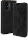 Bodycell Книга Изкуствена кожа Черен (Redmi 12C)