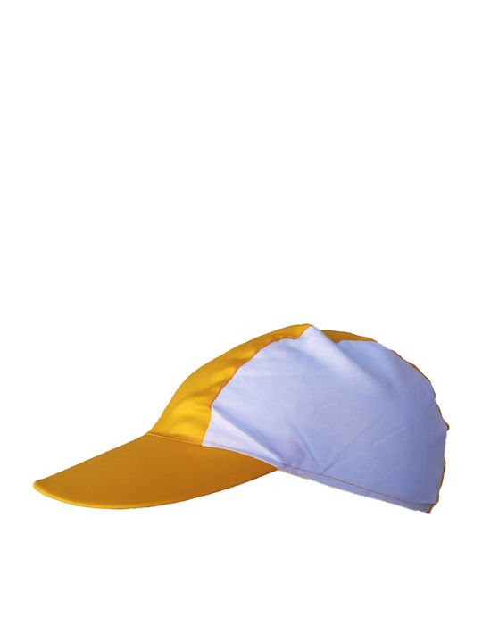 Livardas 805 Καπέλο Τρίφυλλο με λάστιχο 100% βαμβάκι WHITE/YELLOW