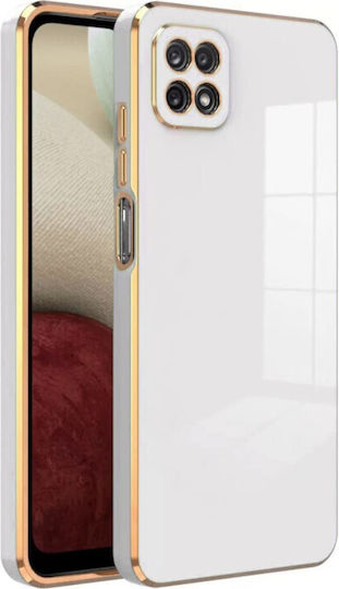 Bodycell Gold Plated Back Cover Σιλικόνης Λευκό (Galaxy A22 5G)