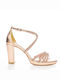 Ellen Platform Women's Sandals 78991 with Strass Pink Gold