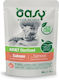 Oasy Adult Sterilised Wet Food for Adult Cats in Pouches with Salmon 85gr
