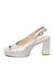 Judit8 Leder Sandalen Silber