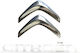 Car Signal Stickers Citroen 10 x 10cm for Car Trunk in Silver Color 1pcs