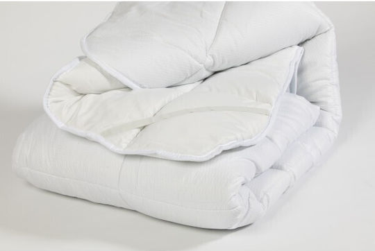 Epiplo-Fos Mattress Topper Semi-Double Polyester with Elastic Straps 120x200x5cm