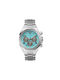 Guess Uhr Chronograph Batterie mit Silber Metallarmband