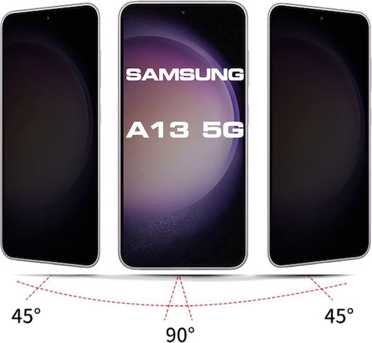ANTISPY 0.3mm Full Glue Privacy Full Face Tempered Glass Μαύρο (Galaxy A13 5G)
