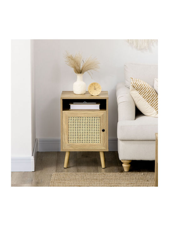 Wooden Beige Bedside Tables 2 Pieces 39x35x60cm