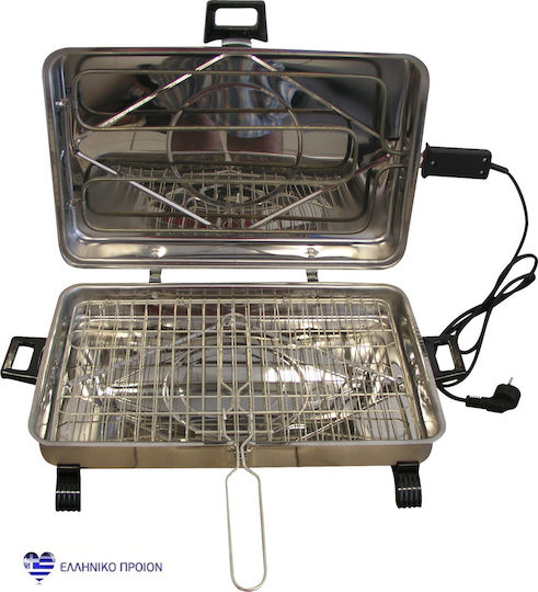 Stark Настолна Електрическа Скара Решетка 1600W с Капак 46x30см