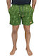 Double Men's Swimwear Shorts Green with Patterns