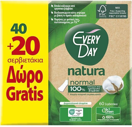 Every Day Natura Normal Panty Liners 40pcs