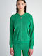 SugarFree Women's Hooded Cardigan Green