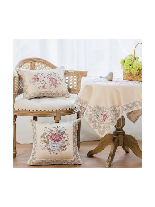 Liolios Home Μαξιλάρι Καναπέ Μπεζ 45x45εκ.