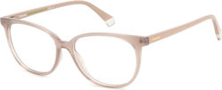 Polaroid Plastic Eyeglass Frame Butterfly Pink PLD D487 FWM