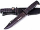 Kandar K19 Knife Black with Blade made of Stainless Steel in Sheath