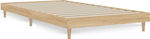 Bed Base Single made of Wood Brown 90x200cm.