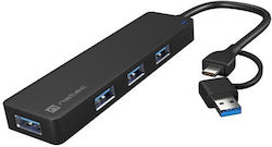 Natec Mayfly USB Hub 4 Θυρών (USB-A / USB-C) NHU-2023 Natec Mayfly USB Hub 4 Θυρών (USB-A / USB-C) NHU-2023