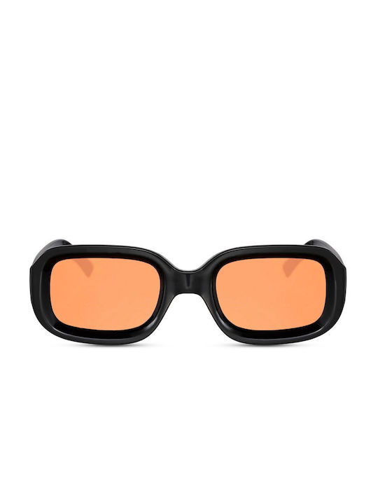 Solo-Solis Sunglasses with Black Plastic Frame and Orange Lens NDL2982