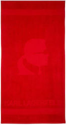 Karl Lagerfeld Πετσέτα Θαλάσσης Κόκκινη 180x100εκ.